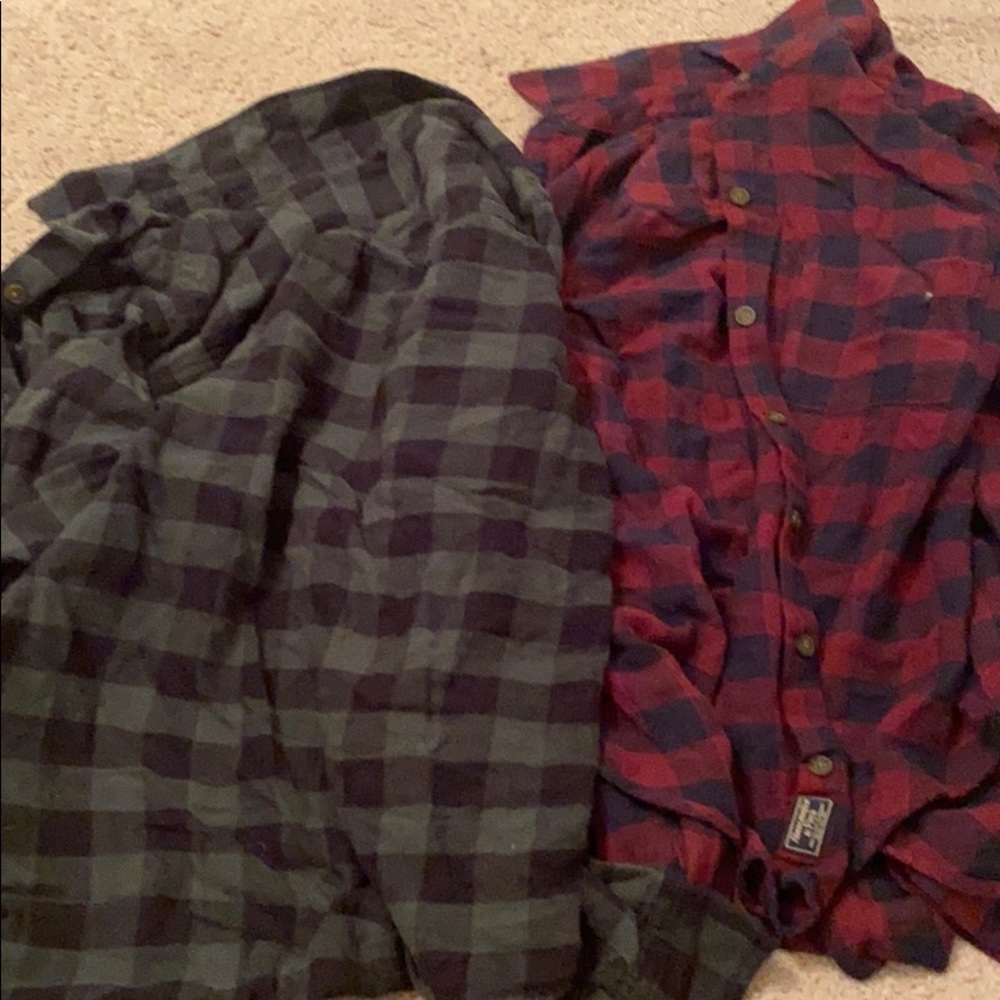 abercrombie and fitch plaid button ups